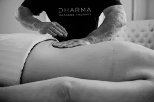 Focused forearm pressure during a back massage