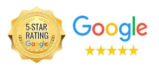 Dharma Massage five-star Google review badge
