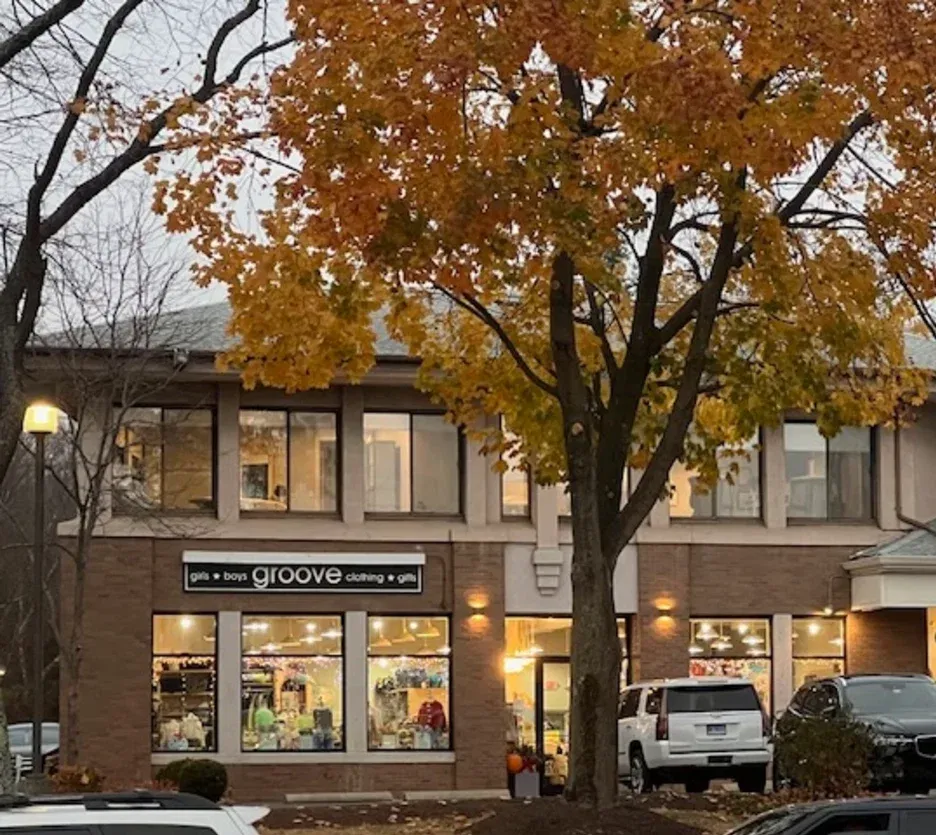 Dharma Massage building on Post Road West in Westport