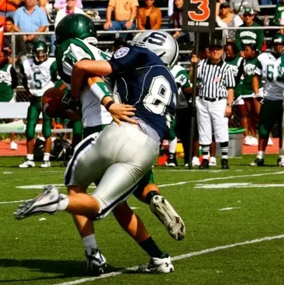 American football players during a game